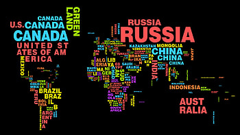 Countries names, Global Map HD wallpaper