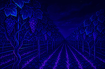 Vineyard at Night: Stunning Neon Glow, vineyard, night HD wallpaper