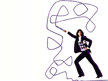 Zooey Deschanel, purple, scribble, suit, brunette, crayon, deschanel, zooey HD wallpaper