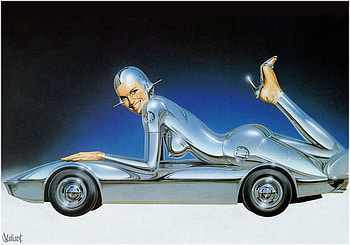 steel woman, happy, car, woman, steel HD wallpaper