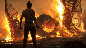 Rey: Ashes of a TIE Fighter —, Star Wars, Rey (Star Wars), TIE Fighter HD wallpaper