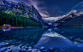 Lake Louise Canadian landmarks, Canadian Rockies HD wallpaper