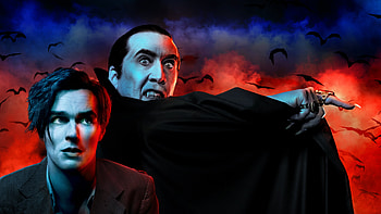 Renfield Ultra — Vampire Lord & Brooding Renfield, Nicolas Cage, Nicholas Hoult, movie HD wallpaper