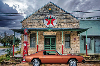 1974 Camero Z28 at a Texaco, texaco, 1974, camero, cars HD wallpaper