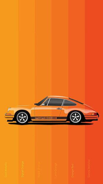 Porsche, Ultra minimal mobile HD phone wallpaper