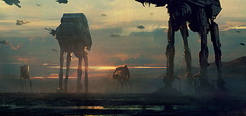 imperial walkers, star wars, art, robots, films . HD wallpaper
