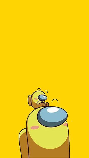 among us, yellow HD phone wallpaper