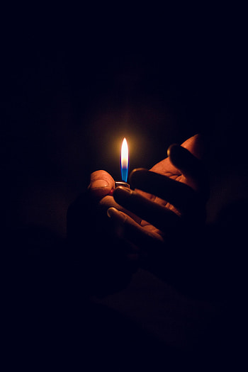 Dark, Hand, Flame, Candle HD phone wallpaper