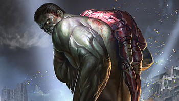 Hulk Returning Back, hulk, superheroes, artist, artwork, digital-art, artstation HD wallpaper