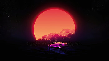 Vapor Synthwave Car , retrowave, artist, artwork, digital-art HD wallpaper