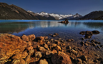 Nature, Water, Stones, Mountains, Lake, Shore, Bank, Transparent HD wallpaper