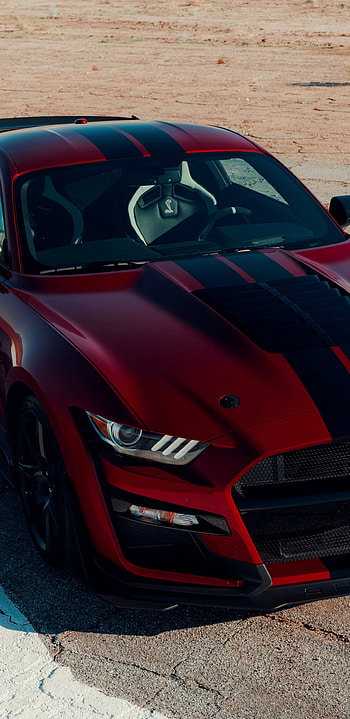 Ford Mustang, Shelby GT500, Muscle car, Blood red HD phone wallpaper