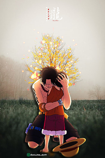 Ace e luffy, sky, fogo, flash graphy, nature, one piece, zedge, halloween, morte, fire, roud 6, arvore HD phone wallpaper