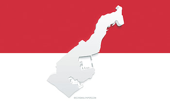 Monaco map silhouette, Flag of Monaco, silhouette on the flag, Monaco, 3d Monaco map silhouette, Monaco flag, Monaco 3d map HD wallpaper