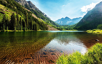 Lake, Forest, Nture, Mountain HD wallpaper