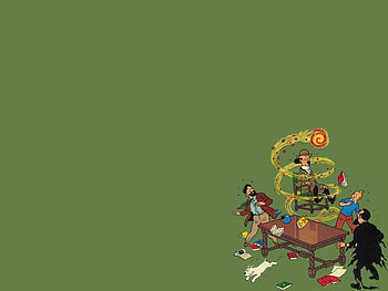 Les sept boules de cristal, dog, milou, colored, snowy, cartoon, herge, comic, france, cartoons, green, cool, funny, tintin HD wallpaper
