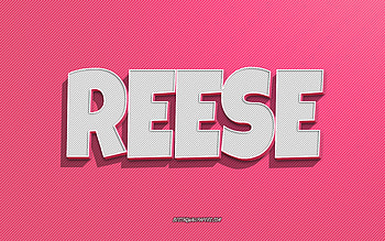 Reese, pink lines background, with names, Reese name, female names, Reese greeting card, line art, with Reese name HD wallpaper
