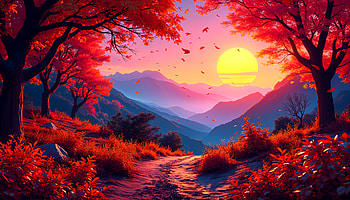 Autumn Serenity: Fall Landscape, fall, Autumn, mountain, landscape HD wallpaper