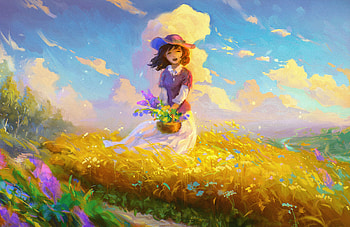 Cutting The Fields , painting, artist, artwork, digital-art, deviantart HD wallpaper