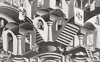 Convex and Concave, M.C. Escher HD wallpaper