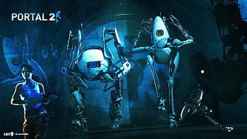 portal 2 chell atlas p body HD wallpaper