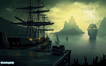 Pirate Ship and Background HD wallpaper