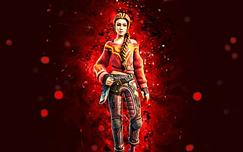 Haven, , red neon lights, Fortnite Battle Royale, Fortnite characters, Haven Skin, Fortnite, Haven Fortnite HD wallpaper