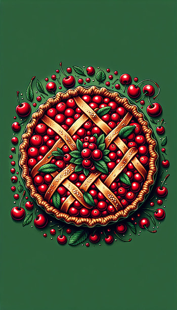 Cherry Pie Delight, pie, dessert HD phone wallpaper