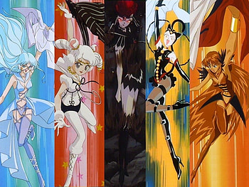 Sailor Aluminum Siren, Iron Mouse, Chaos, Tin Cat, Lead Crow, lead crow, chaos, iron mouse, sailor moon stars, tin cat, sailor aluminum siren HD wallpaper