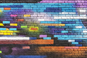 Colorful Walls graphy , wall, bricks, graphy, colorful HD wallpaper