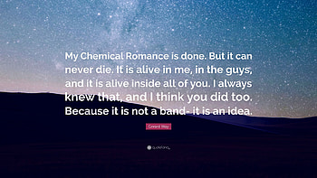 Gerard Way Quote: “My Chemical Romance is done. But it can never die HD wallpaper
