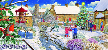 Christmas Robin, river, winter, birds, cats, church, tree, carol singers, snowman, ducks, snow, christmas, robin, water HD wallpaper