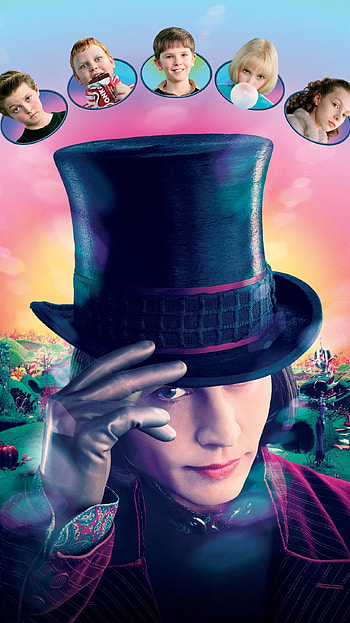 Charie and the Chocolate Factory, , Johnny Depp, Family movies HD phone wallpaper