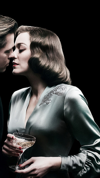 Allied movie, Brad Pitt, Marion Cotillard, Love and war HD phone wallpaper