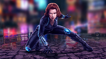 Black Widow , black-widow, superheroes, deviantart, artist, digital-art, scarlett-johansson HD wallpaper