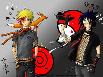 Raven And Fox, sasuke, naruto HD wallpaper