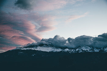 Nature, Sky, Mountains, Clouds, Vertex, Tops HD wallpaper
