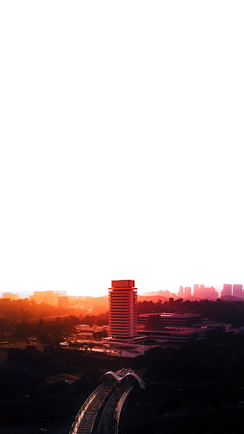 Cities, Sunset, City, Building, View From Above, Shine, Light HD phone wallpaper
