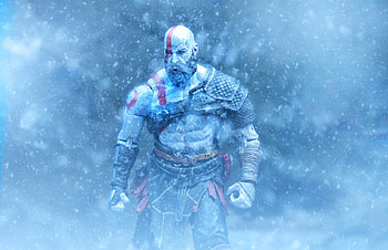 Kratos, god of war, video game, art HD wallpaper