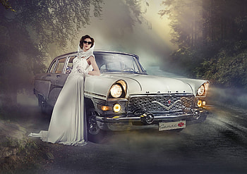 old car, cool, chevrolet, fun HD wallpaper