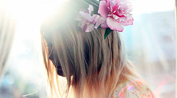 ❀⚘Flower Beauty⚘❀, blond, soft, day dreaming, girl, pink flowers, dreamy, in love HD wallpaper