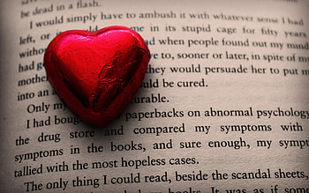 Leaves, Macro, Heart, Book, Letters HD wallpaper