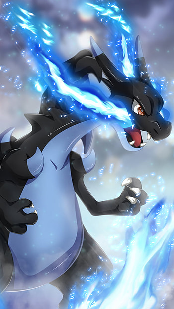 Mega Charizard X Anime : Fiery Power Unleashed, Anime, Pokemon HD phone wallpaper