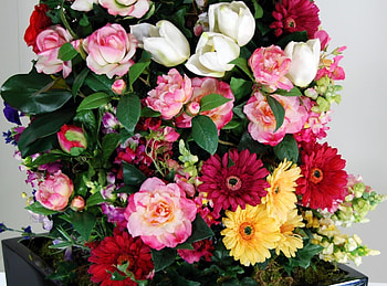 Flowers, Roses, Tulips, Gerberas, Composition, Levkoy, Gillyflower HD wallpaper