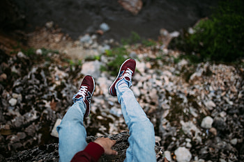 Miscellanea, Miscellaneous, Legs, Sneakers, Blur, Smooth, Height HD wallpaper
