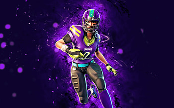 Blitz, , violet neon lights, Fortnite Battle Royale, Fortnite characters, Blitz Skin, Fortnite, Blitz Fortnite HD wallpaper