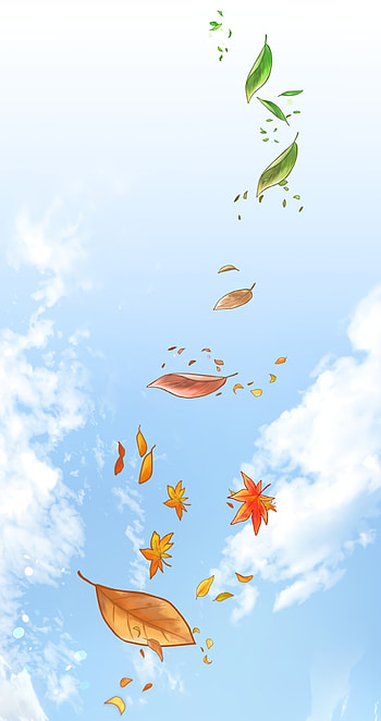 Webtoon, cloud, leaves HD phone wallpaper