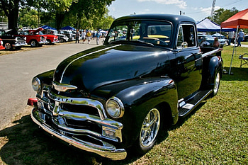 1955 Chevy Pickup, 1955, Black, Classic, GM HD wallpaper