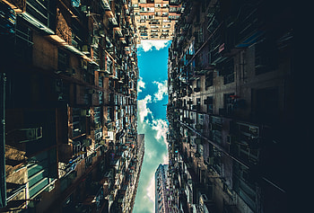 Cities, Architecture, Building, Bottom View HD wallpaper