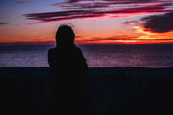 Night, Silhouette, Miscellanea, Miscellaneous, Human, Person HD wallpaper